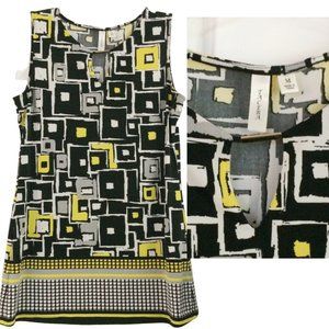 Tacera yellow sleeveless top sz M